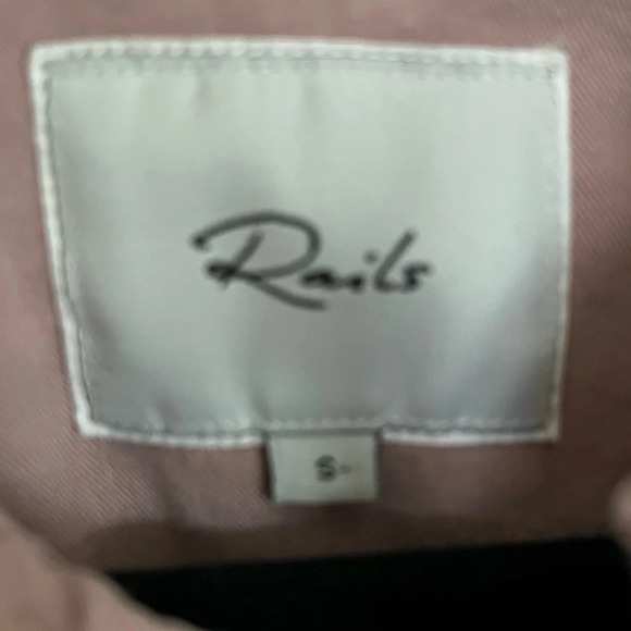 Rails Ingrid Raw Shirt Mauve White Waves Casual Women’s Small - Picture 9 of 13